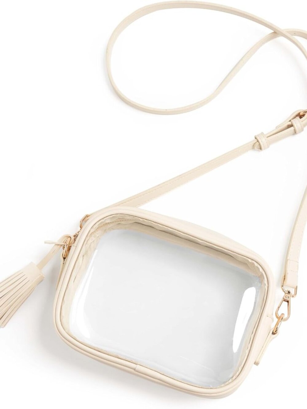 Clear Bag Stadium Approved, PVC Transparent Crossbody Purse Small Clear Crossbod
